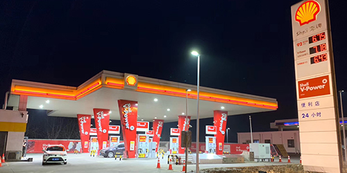 殼牌加油站品牌柱;10米加油站立柱;日合廣告牌制作