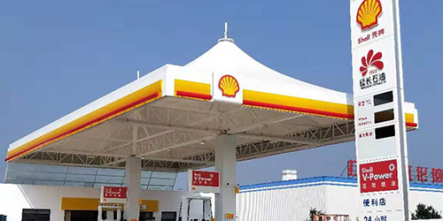 殼牌加油站品牌柱;10米加油站立柱;日合廣告牌制作