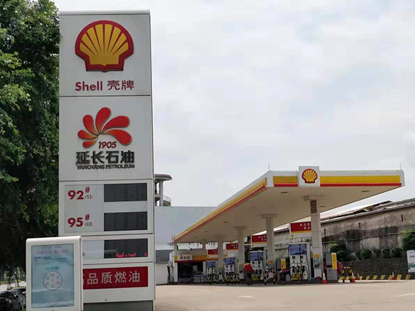 殼牌加油站品牌柱;10米加油站立柱;日合廣告牌制作